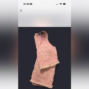 Lulus 2 piece crop top and matching skirt with fringe bottom NWT xs